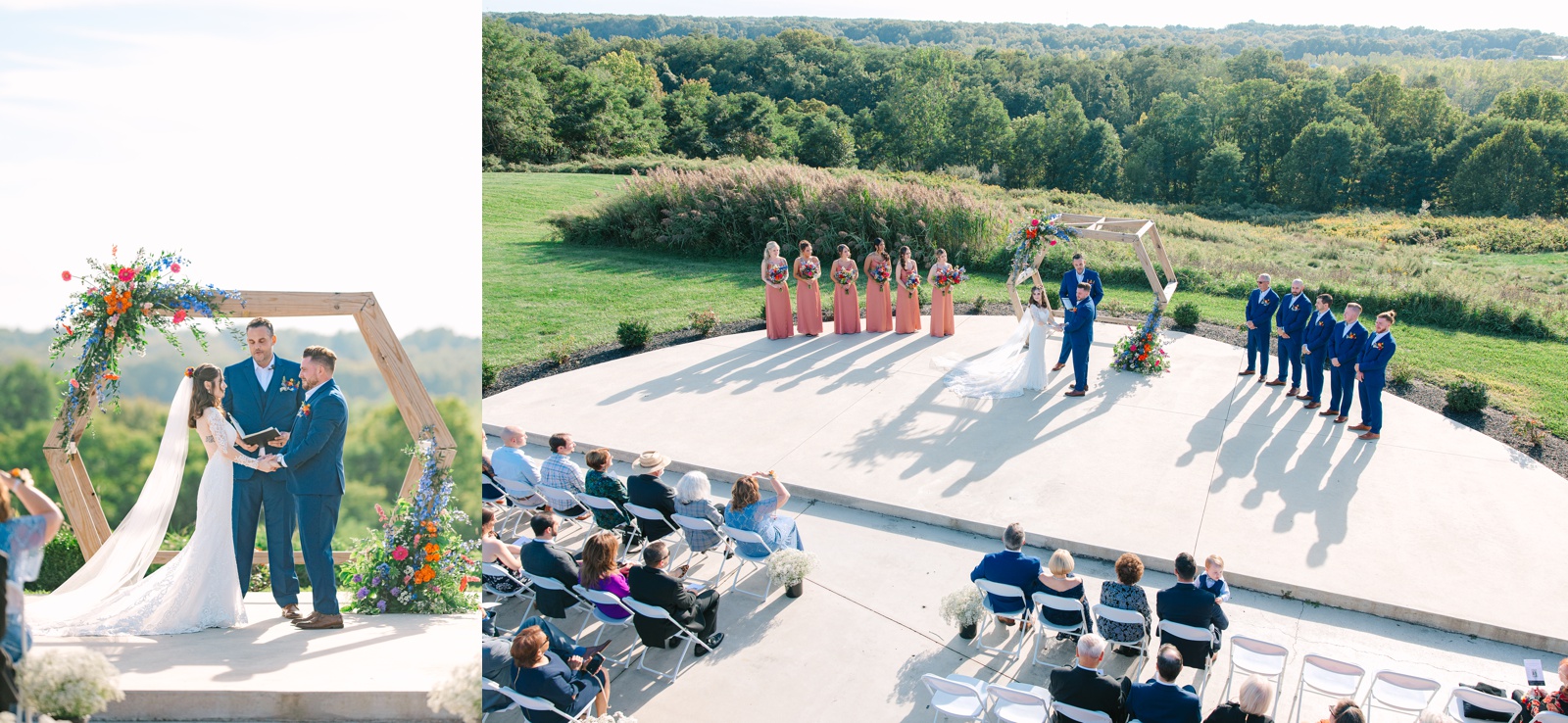 Summer wedding at Provence Mills in Girard Ohio