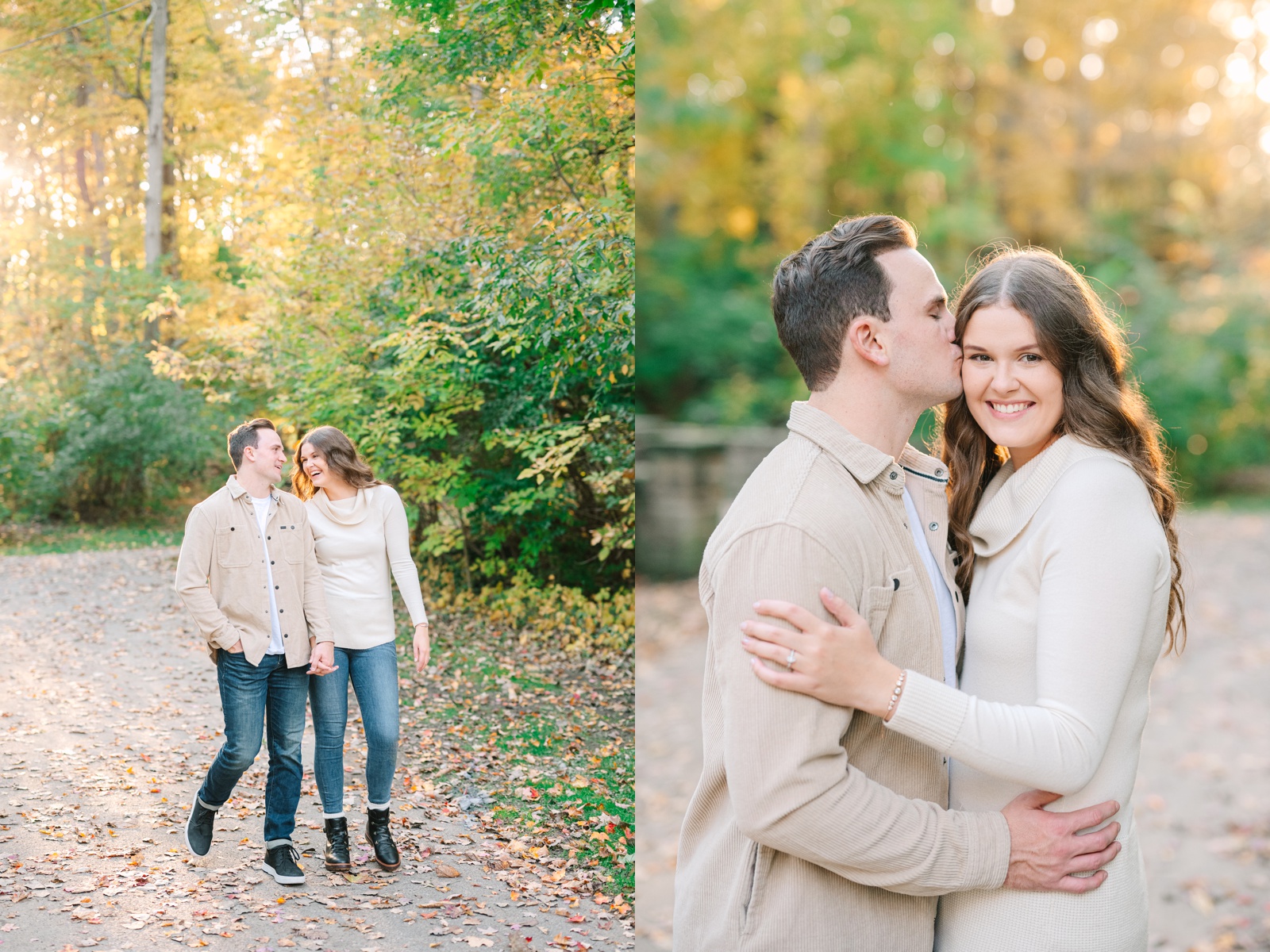 Fall Engagement Session at David Fortier River Park in Olmsted Falls, Ohio