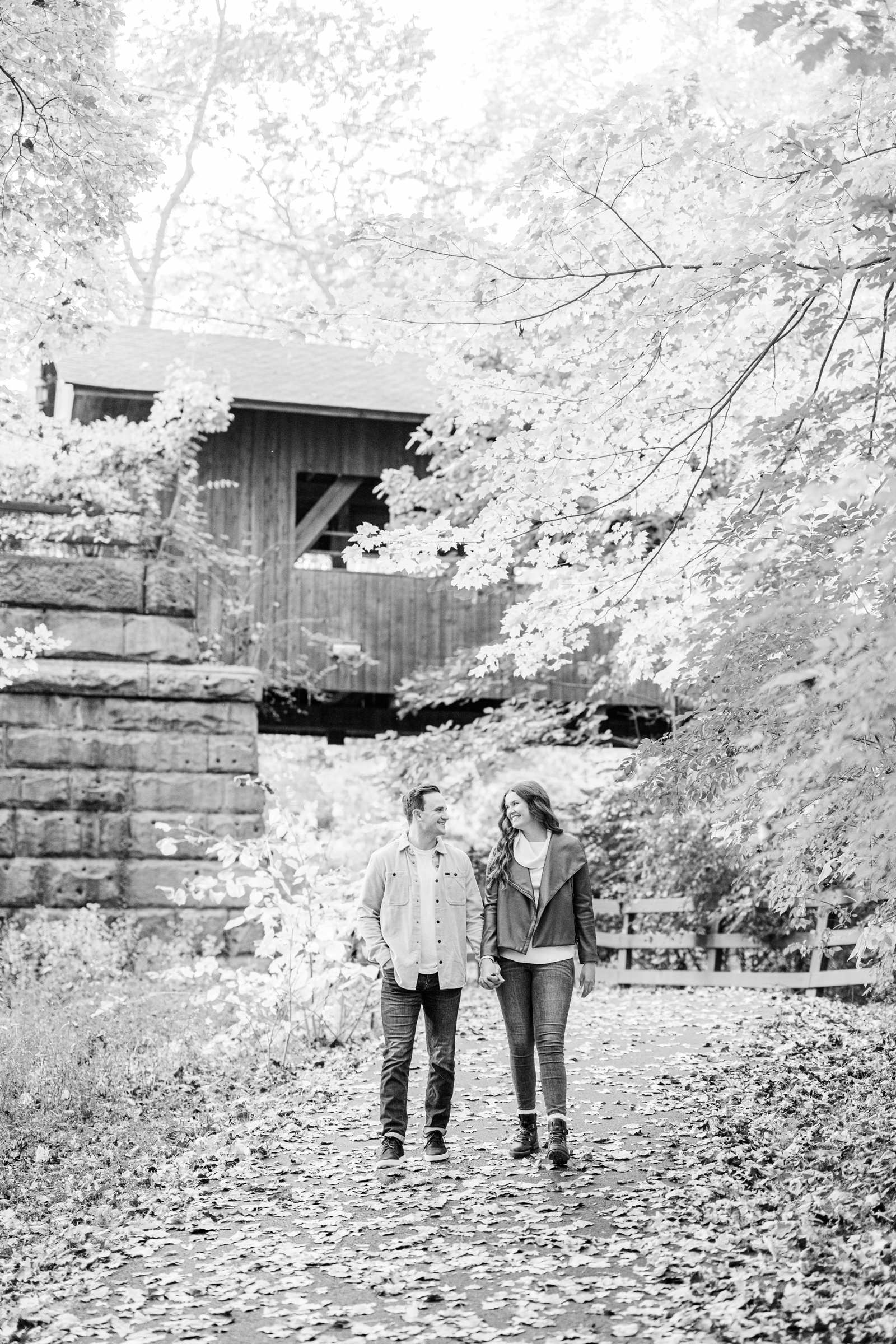 Fall Engagement Session at David Fortier River Park in Olmsted Falls, Ohio