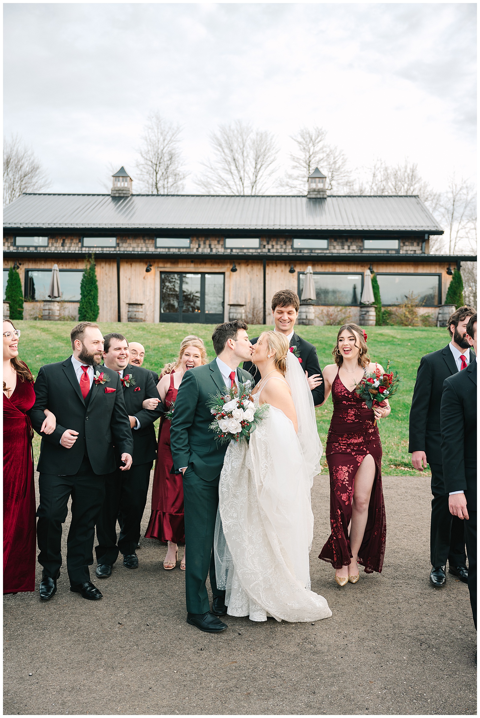 Christmas Cozy Cabin Feel Wedding at The Ponds Venue in Beach City Ohio