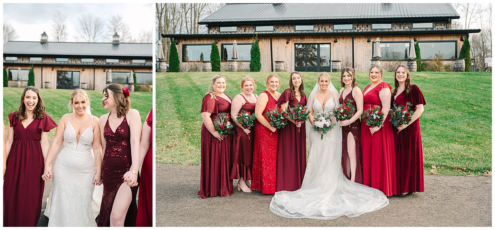 Christmas Cozy Cabin Feel Wedding at The Ponds Venue in Beach City Ohio