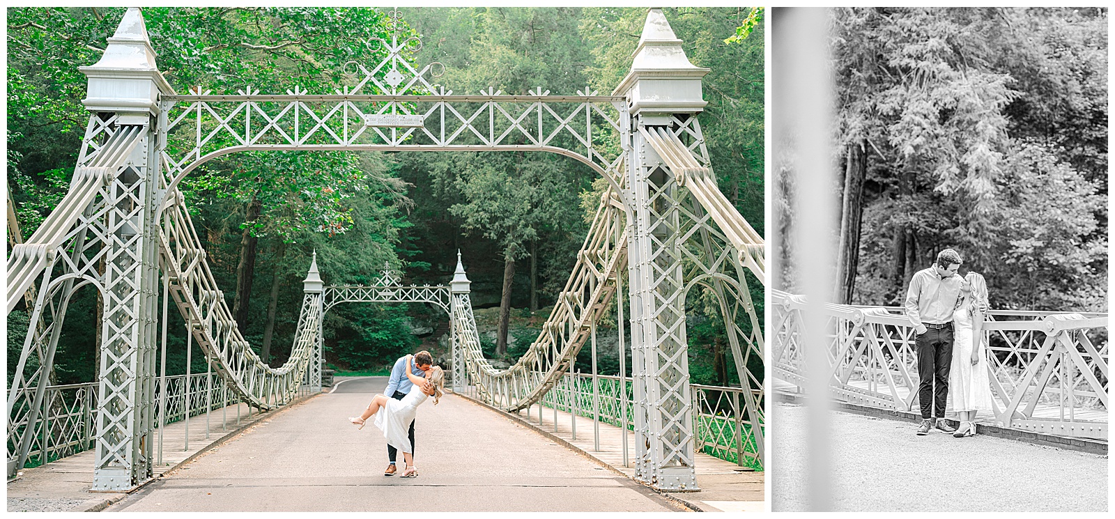Summer Engagement Session at Cinderella Bridge and Fellows Riverside Park in Youngstown, OH | Heather J Photography | Ohio Wedding and Engagement Photographer