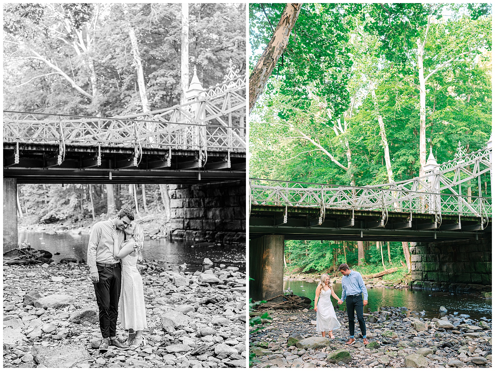 Summer Engagement Session at Cinderella Bridge and Fellows Riverside Park in Youngstown, OH | Heather J Photography | Ohio Wedding and Engagement Photographer