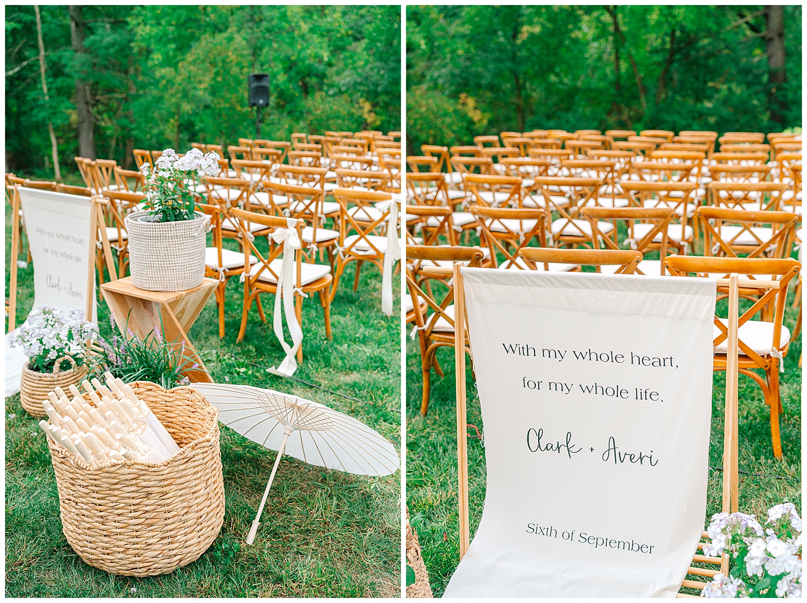 Blues and White Backyard Wedding in Clinton, Ohio | Heather J Photography | Ohio Wedding and Engagement Photographer