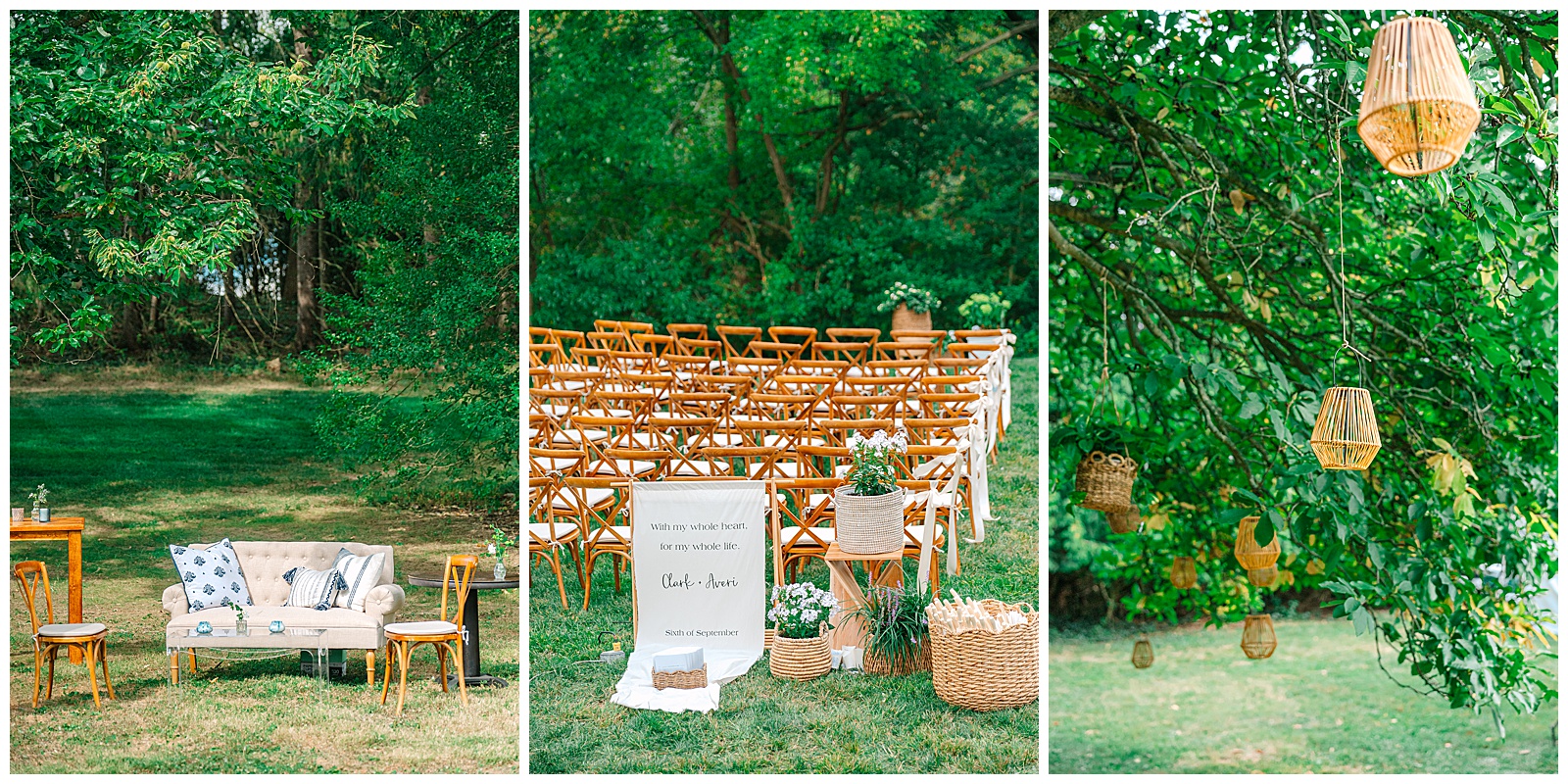 Blues and White Backyard Wedding in Clinton, Ohio | Heather J Photography | Ohio Wedding and Engagement Photographer