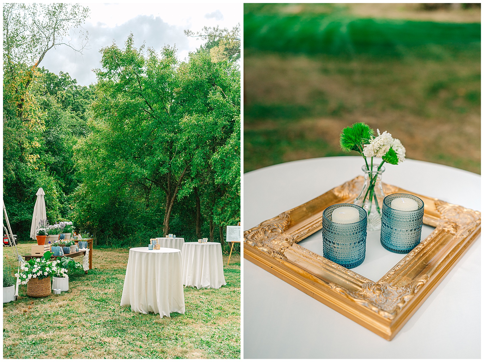 Blues and White Backyard Wedding in Clinton, Ohio | Heather J Photography | Ohio Wedding and Engagement Photographer
