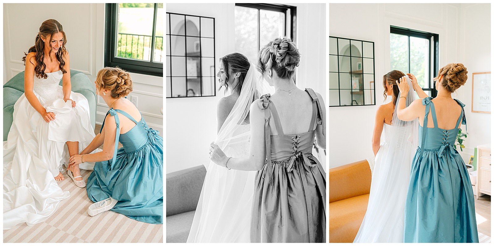 Blues and White Backyard Wedding in Clinton, Ohio | Heather J Photography | Ohio Wedding and Engagement Photographer