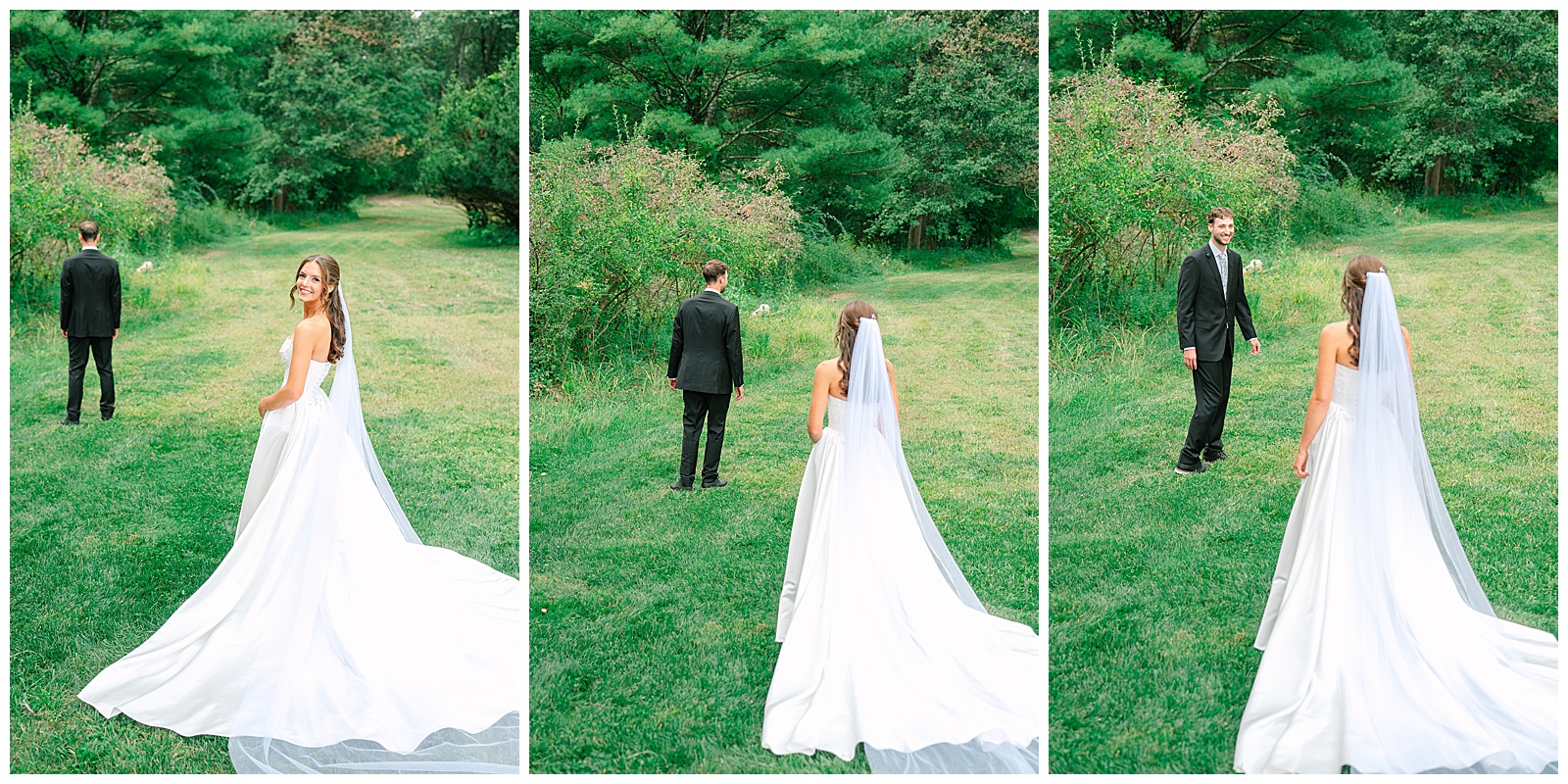 Blues and White Backyard Wedding in Clinton, Ohio | Heather J Photography | Ohio Wedding and Engagement Photographer