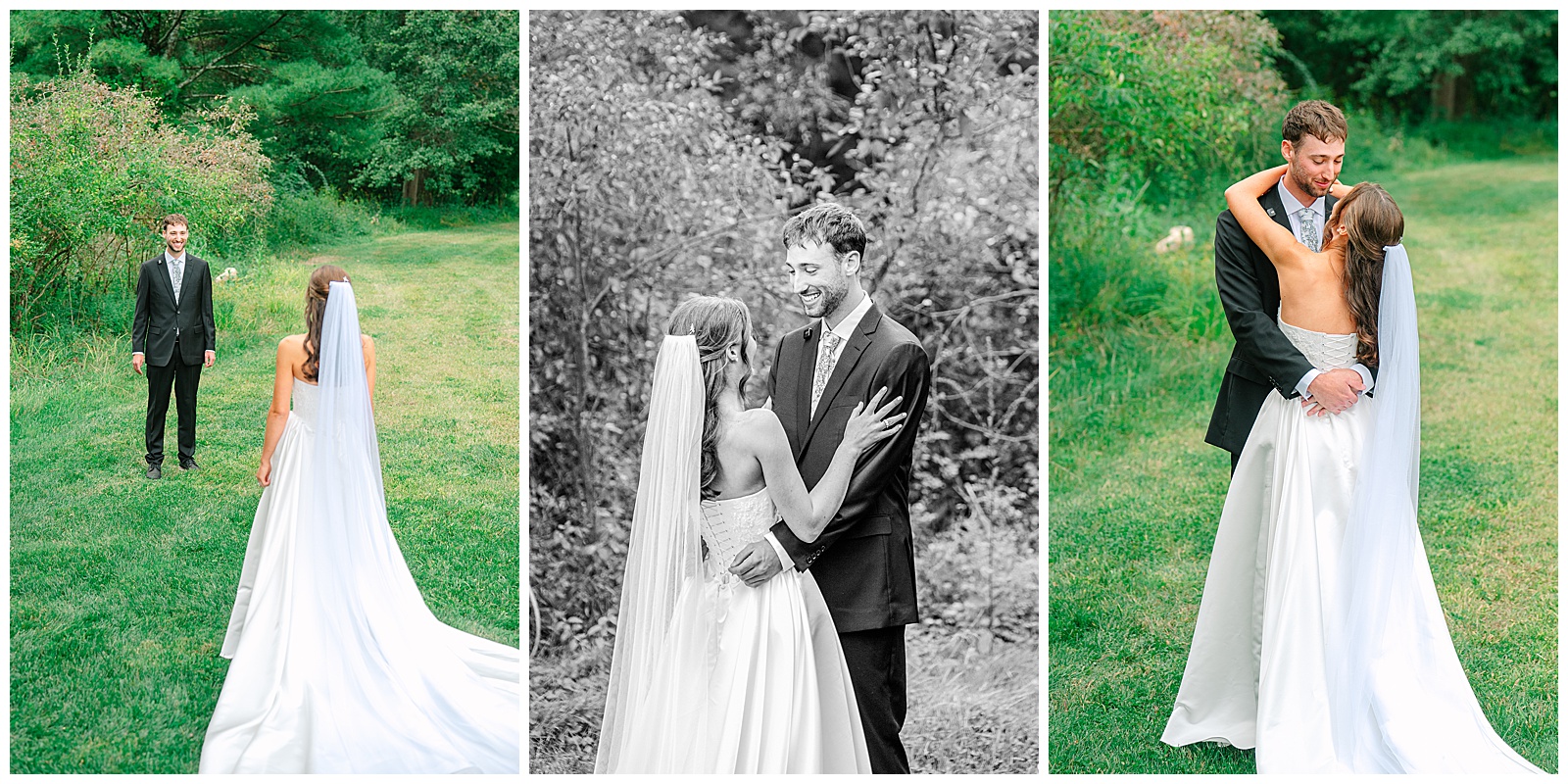 Blues and White Backyard Wedding in Clinton, Ohio | Heather J Photography | Ohio Wedding and Engagement Photographer