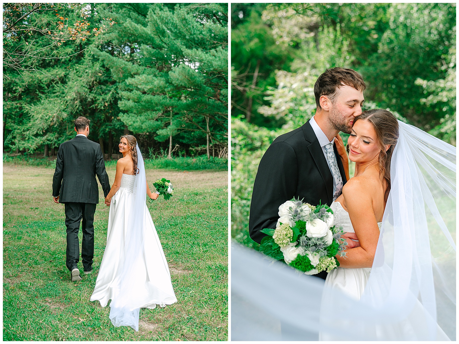 Blues and White Backyard Wedding in Clinton, Ohio | Heather J Photography | Ohio Wedding and Engagement Photographer