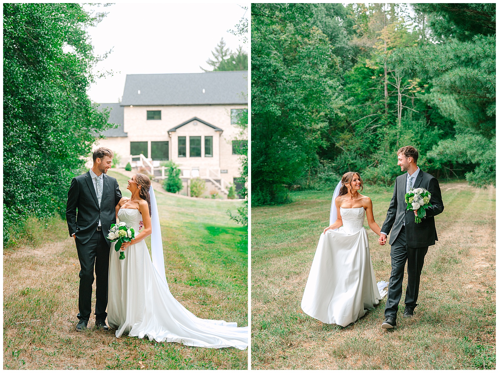 Blues and White Backyard Wedding in Clinton, Ohio | Heather J Photography | Ohio Wedding and Engagement Photographer
