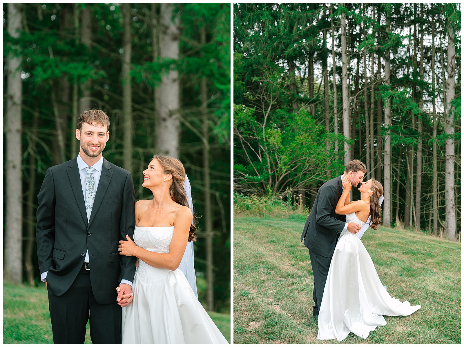 Blues and White Backyard Wedding in Clinton, Ohio | Heather J Photography | Ohio Wedding and Engagement Photographer