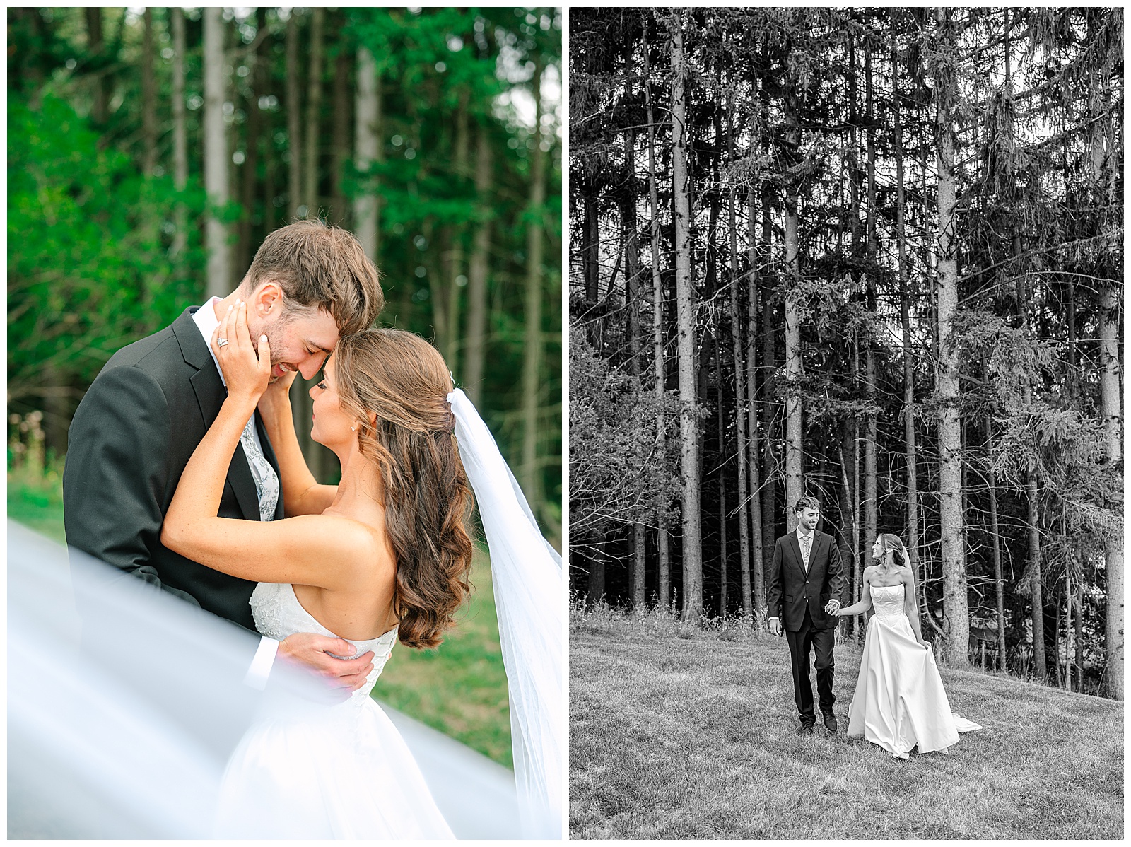 Blues and White Backyard Wedding in Clinton, Ohio | Heather J Photography | Ohio Wedding and Engagement Photographer