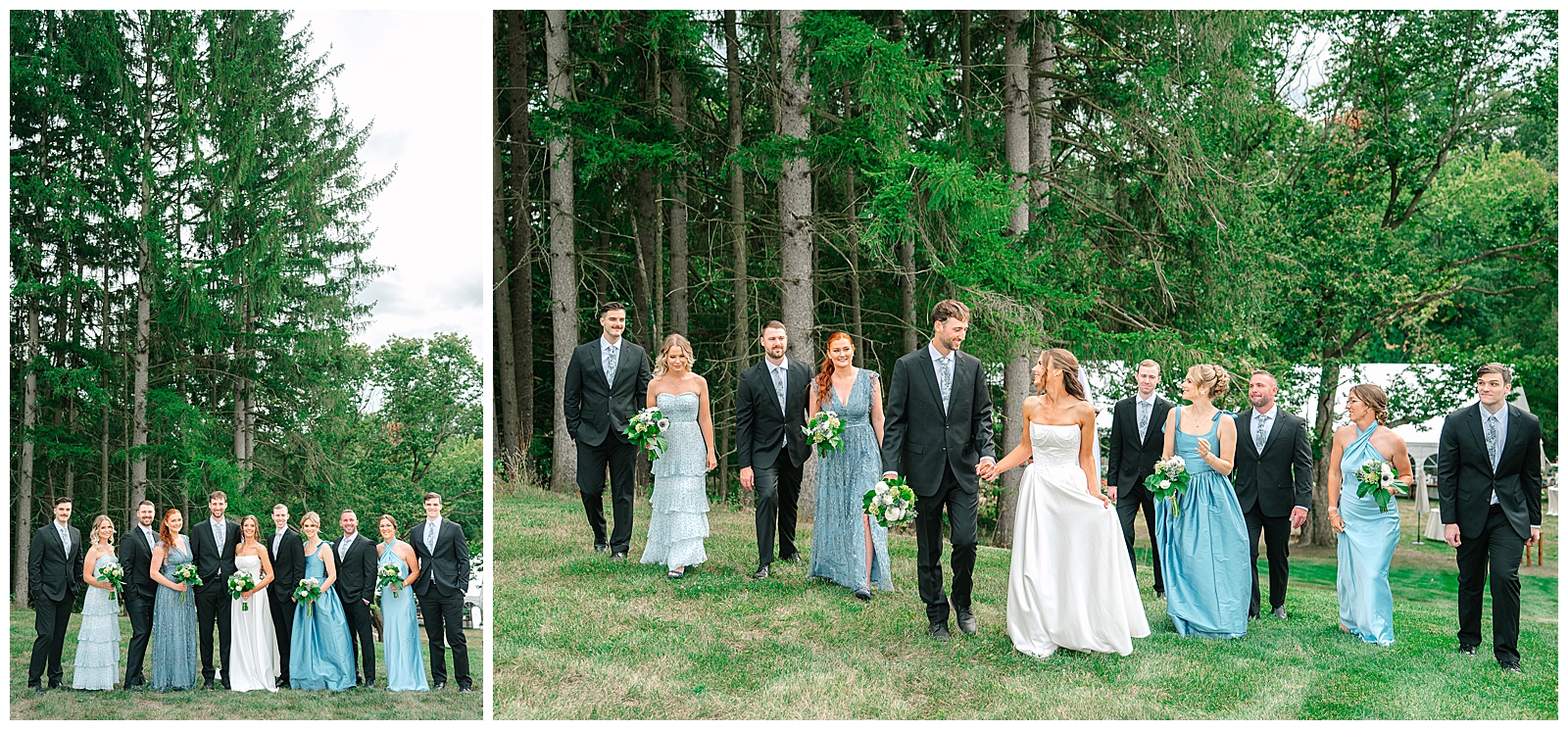 Blues and White Backyard Wedding in Clinton, Ohio | Heather J Photography | Ohio Wedding and Engagement Photographer