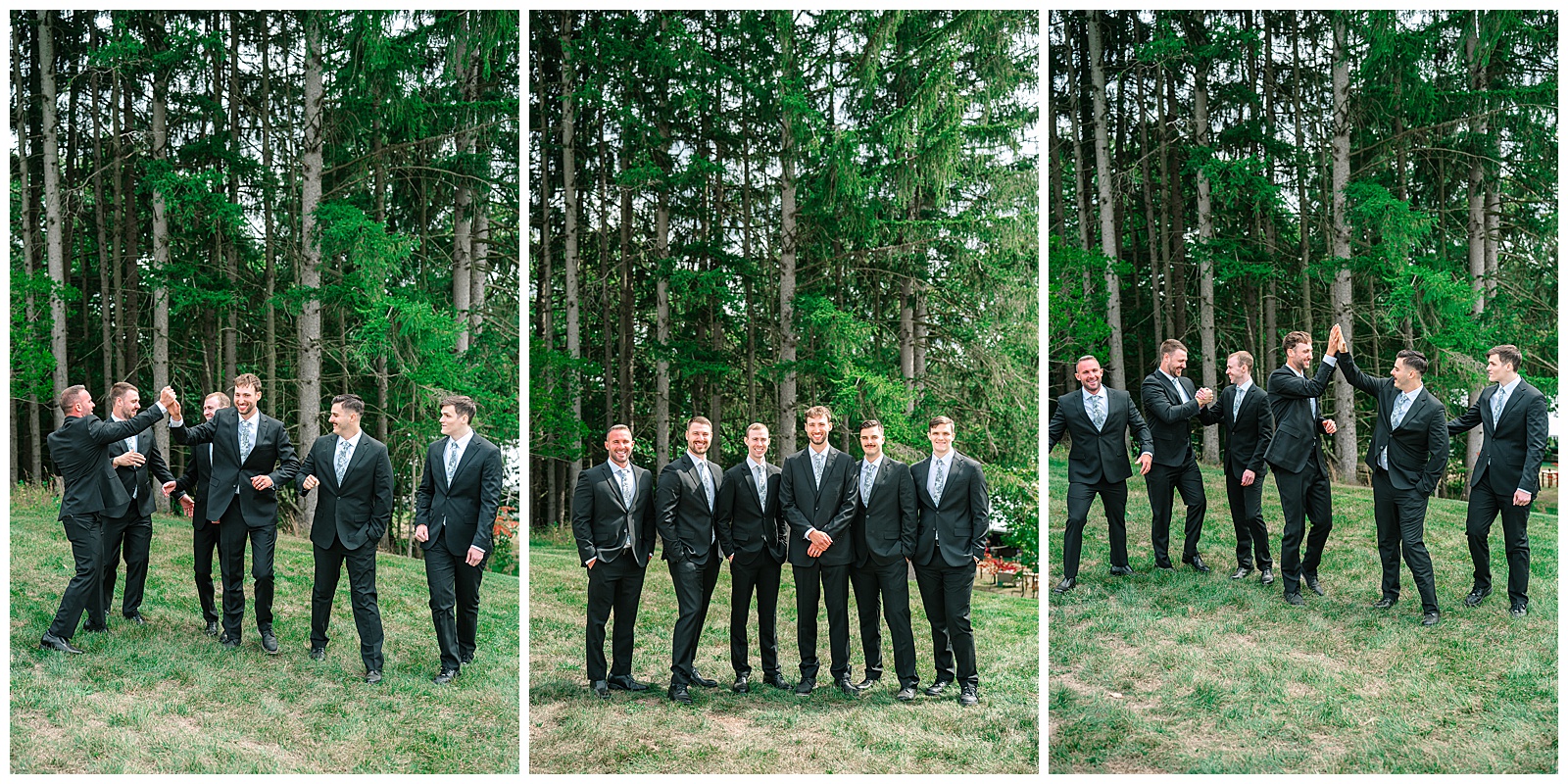 Blues and White Backyard Wedding in Clinton, Ohio | Heather J Photography | Ohio Wedding and Engagement Photographer