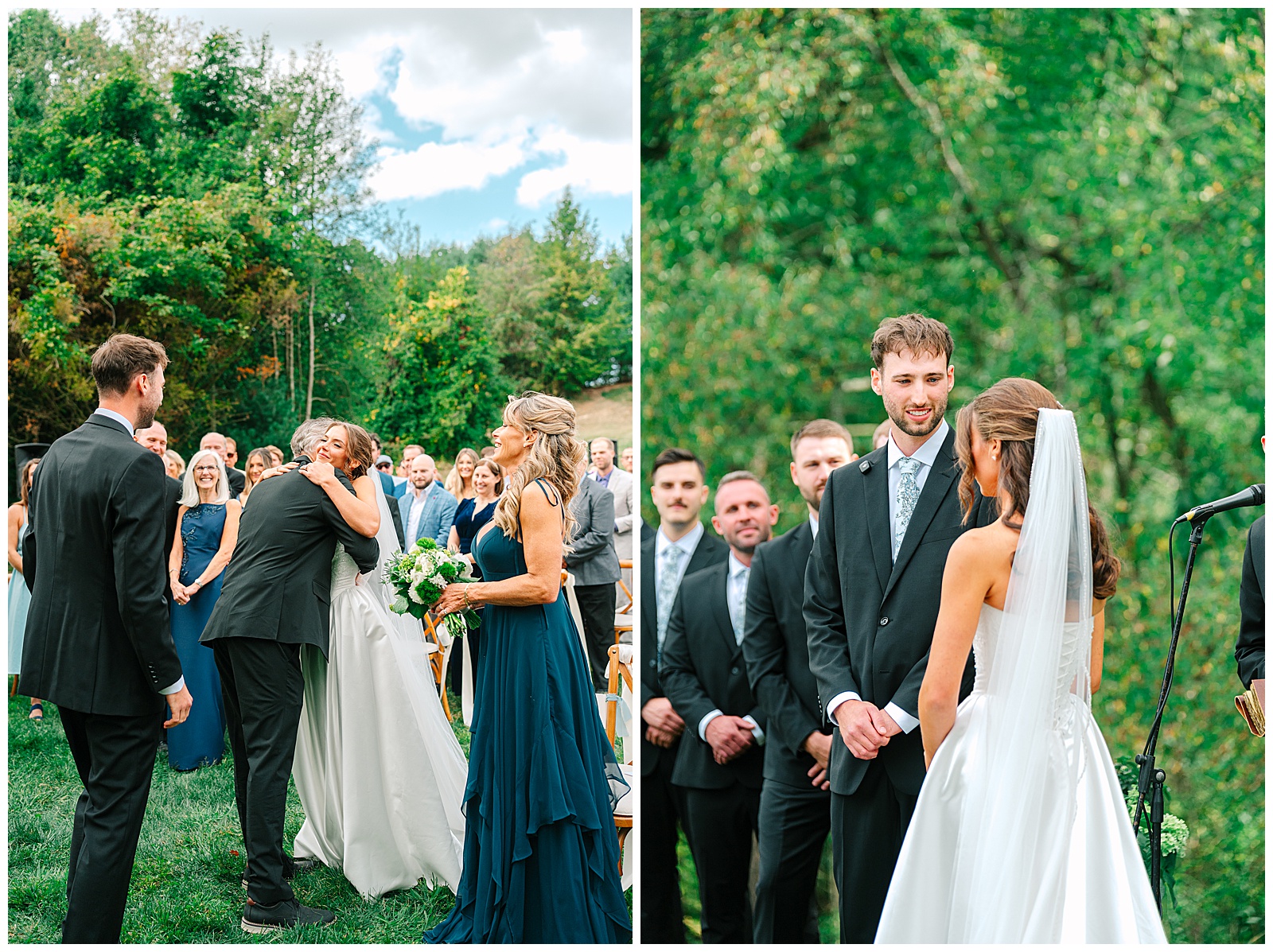 Blues and White Backyard Wedding in Clinton, Ohio | Heather J Photography | Ohio Wedding and Engagement Photographer