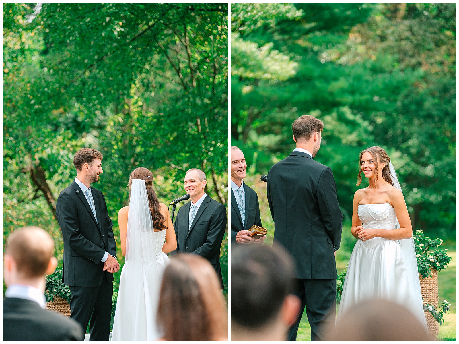 Blues and White Backyard Wedding in Clinton, Ohio | Heather J Photography | Ohio Wedding and Engagement Photographer
