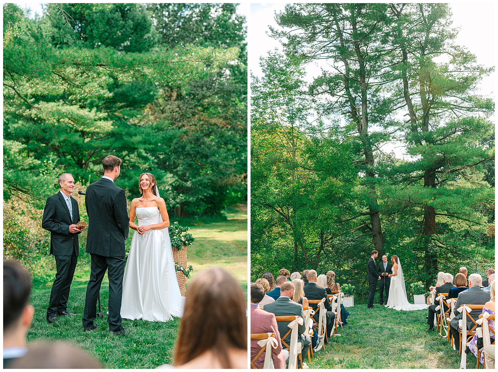 Blues and White Backyard Wedding in Clinton, Ohio | Heather J Photography | Ohio Wedding and Engagement Photographer