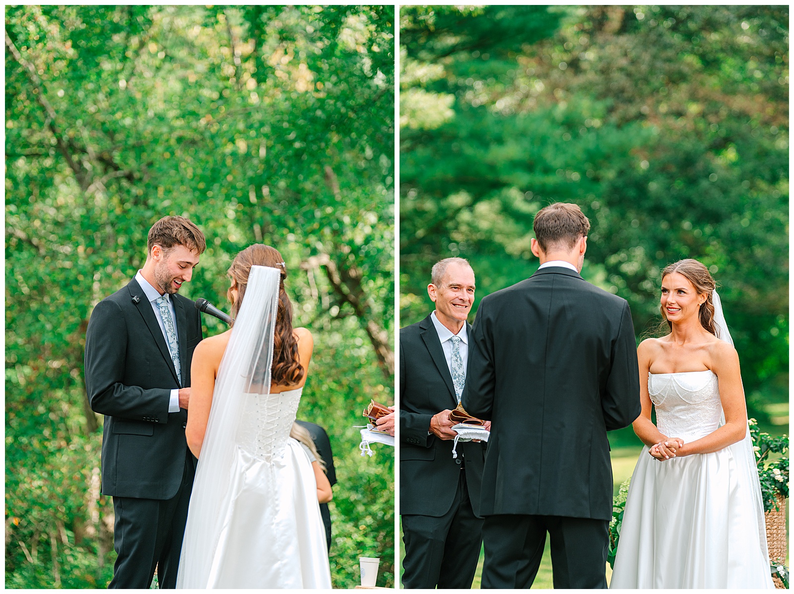 Blues and White Backyard Wedding in Clinton, Ohio | Heather J Photography | Ohio Wedding and Engagement Photographer