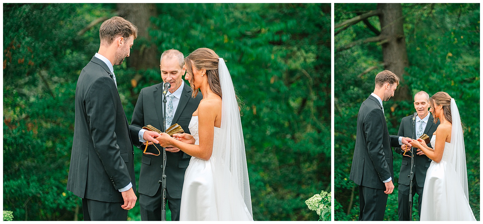 Blues and White Backyard Wedding in Clinton, Ohio | Heather J Photography | Ohio Wedding and Engagement Photographer