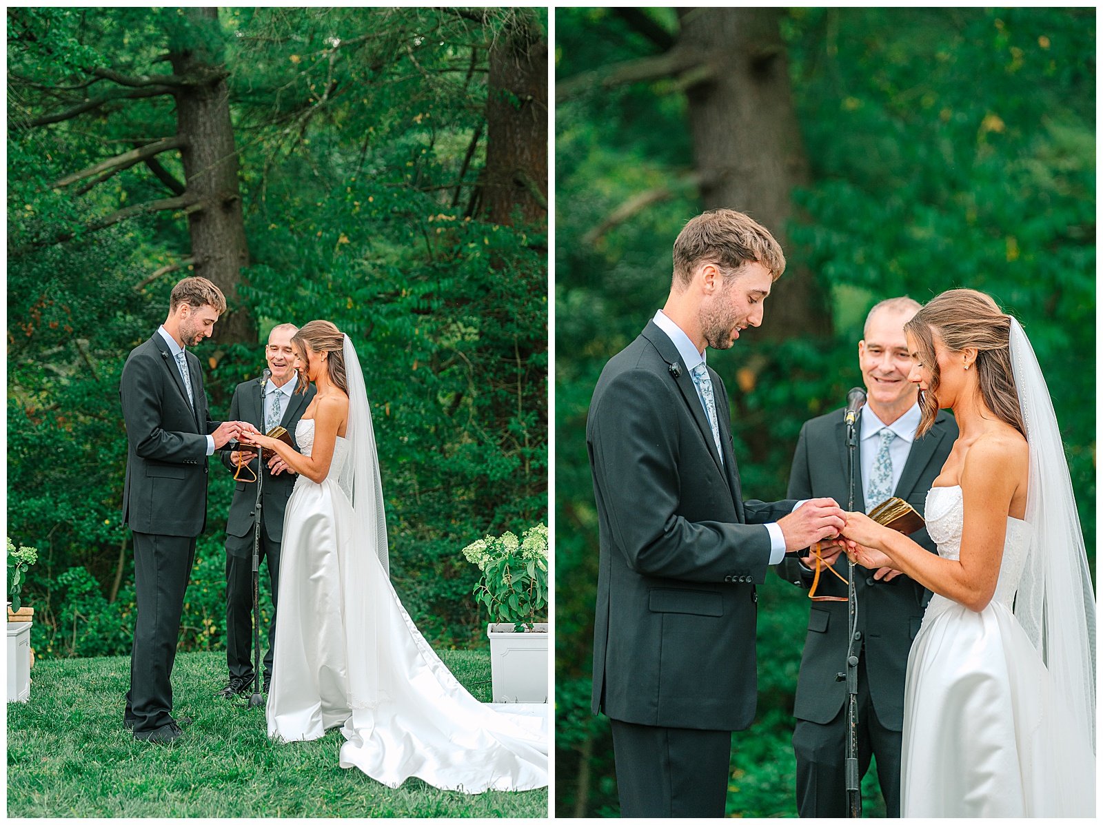 Blues and White Backyard Wedding in Clinton, Ohio | Heather J Photography | Ohio Wedding and Engagement Photographer