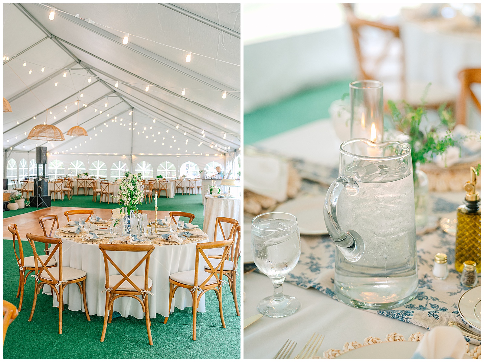 Blues and White Backyard Wedding in Clinton, Ohio | Heather J Photography | Ohio Wedding and Engagement Photographer