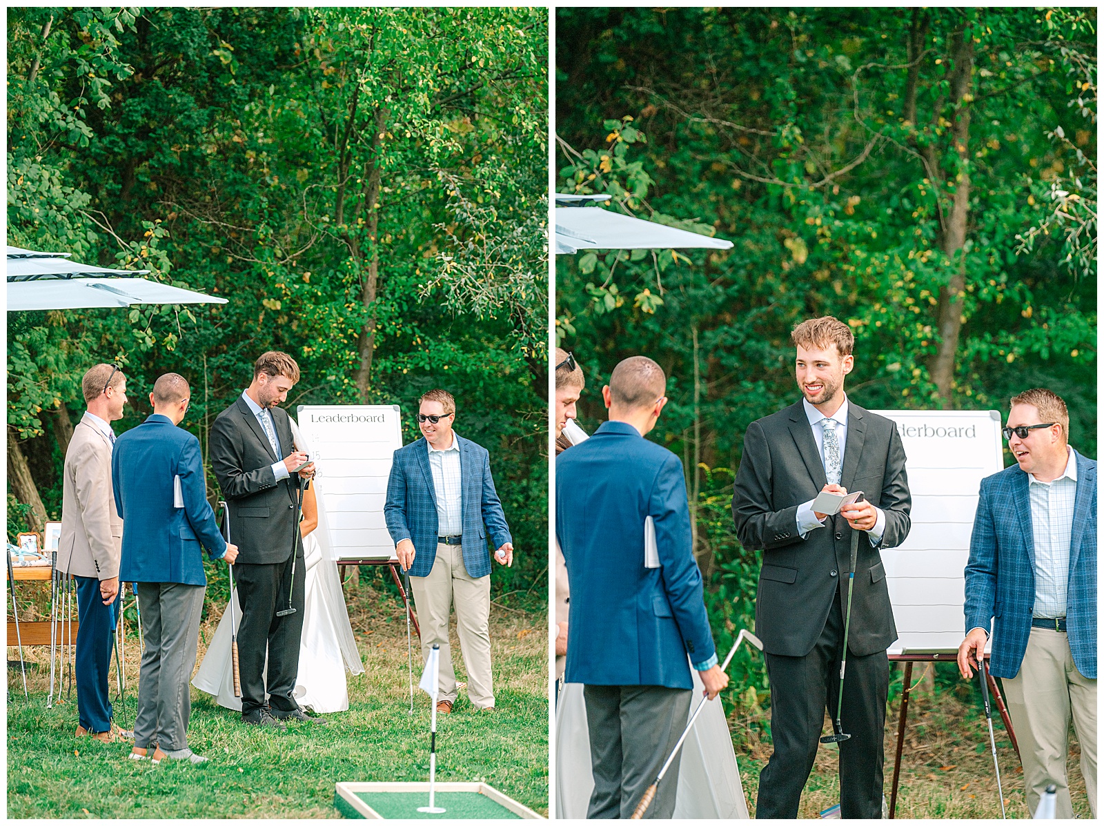 Blues and White Backyard Wedding in Clinton, Ohio | Heather J Photography | Ohio Wedding and Engagement Photographer