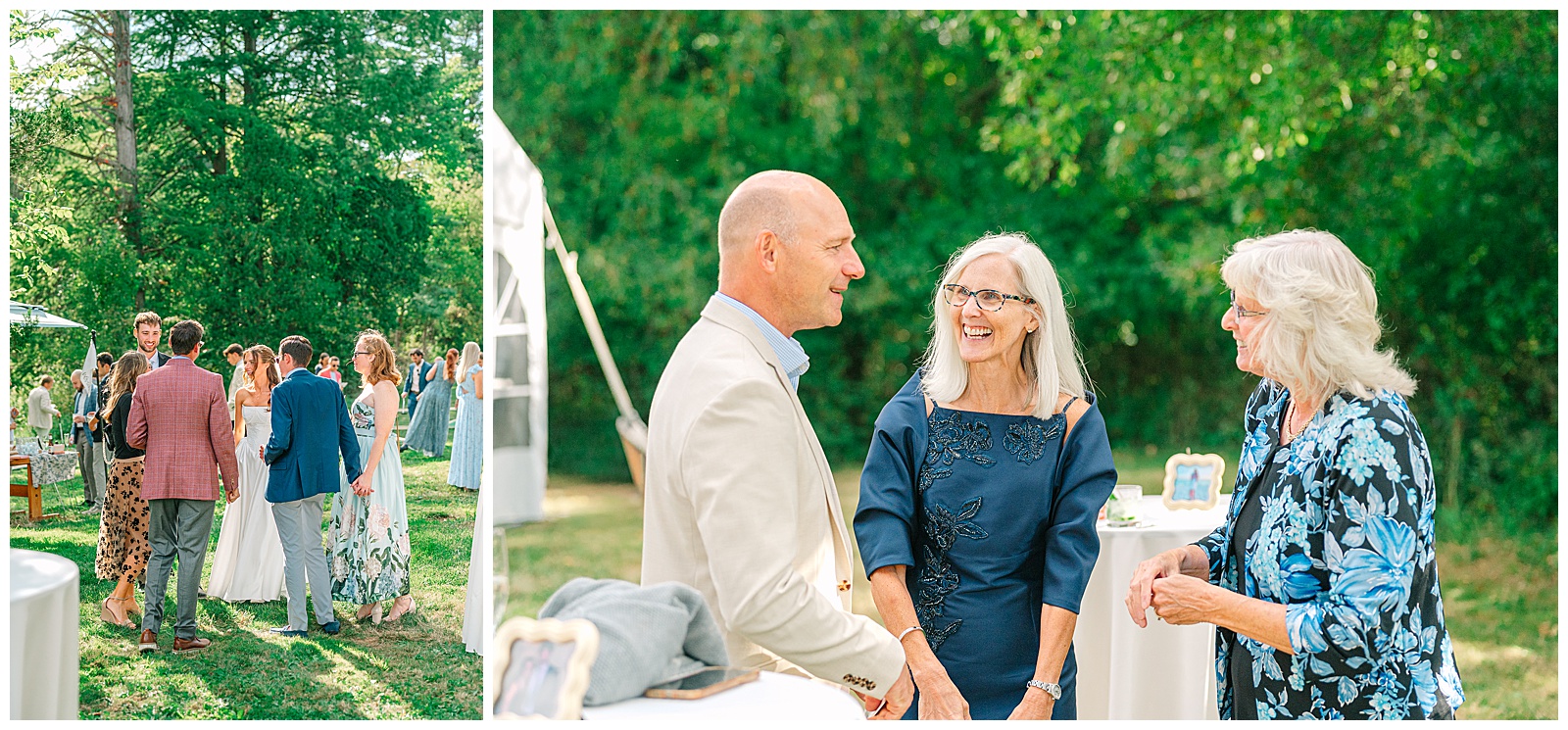 Blues and White Backyard Wedding in Clinton, Ohio | Heather J Photography | Ohio Wedding and Engagement Photographer