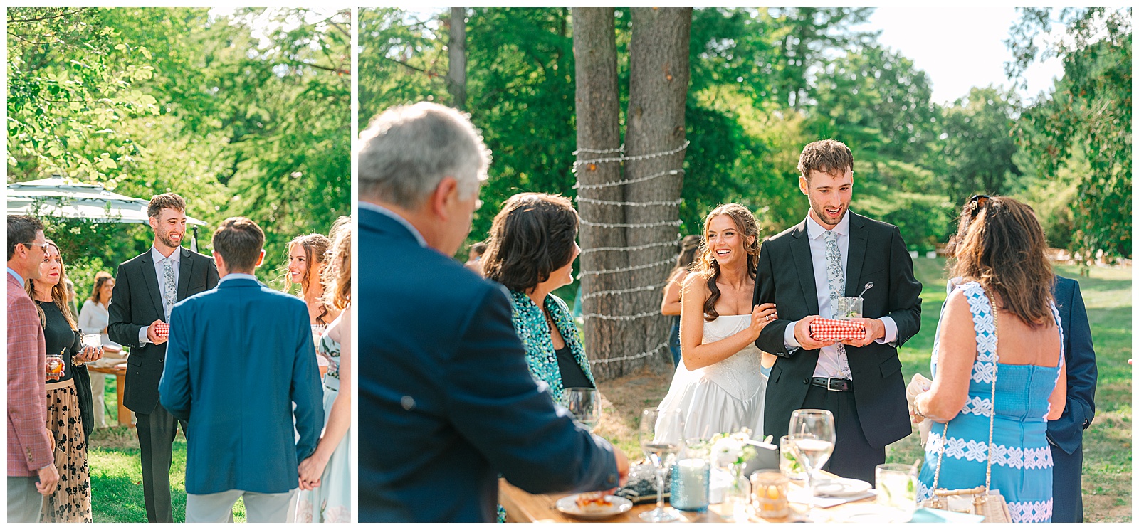 Blues and White Backyard Wedding in Clinton, Ohio | Heather J Photography | Ohio Wedding and Engagement Photographer