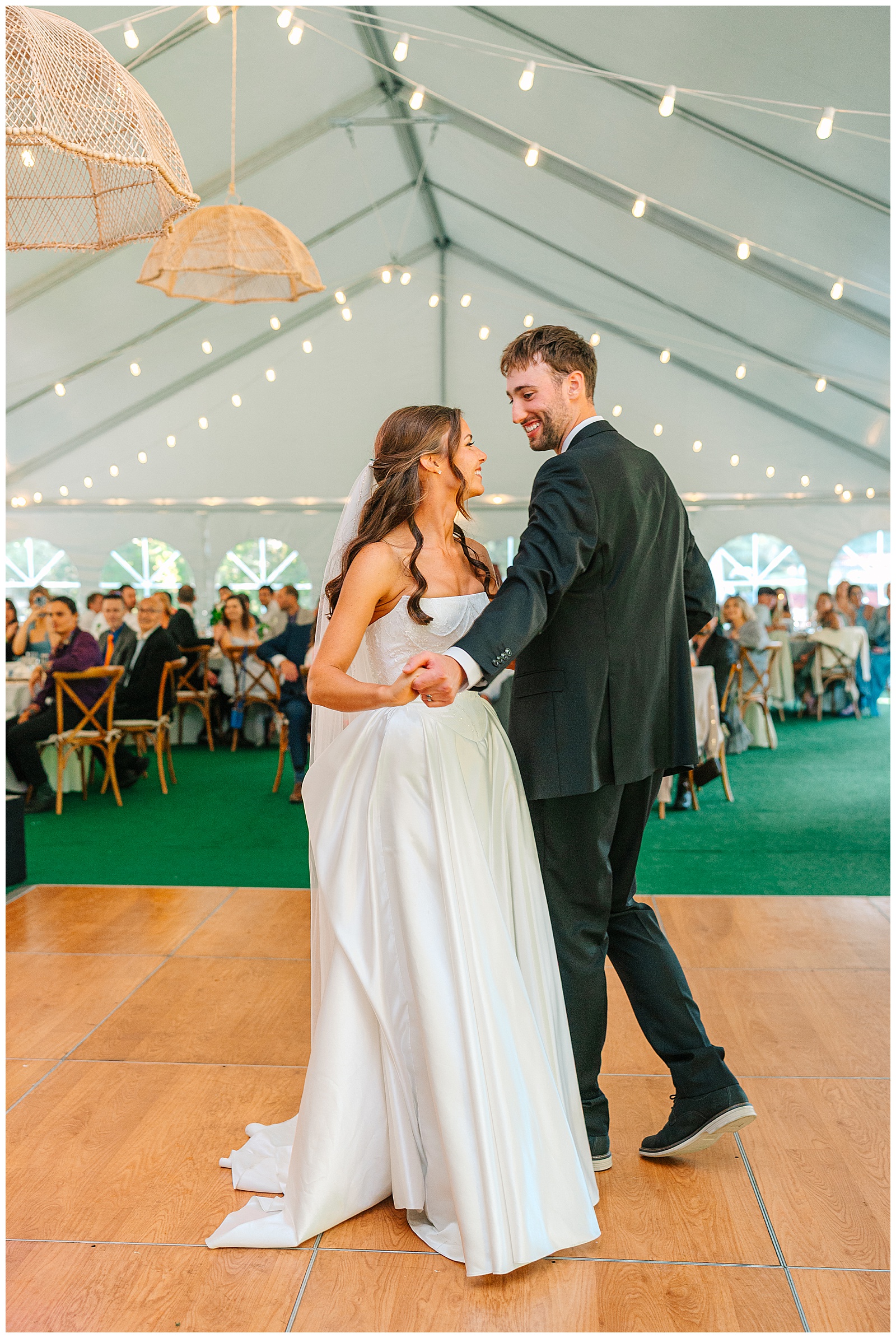 Blues and White Backyard Wedding in Clinton, Ohio | Heather J Photography | Ohio Wedding and Engagement Photographer