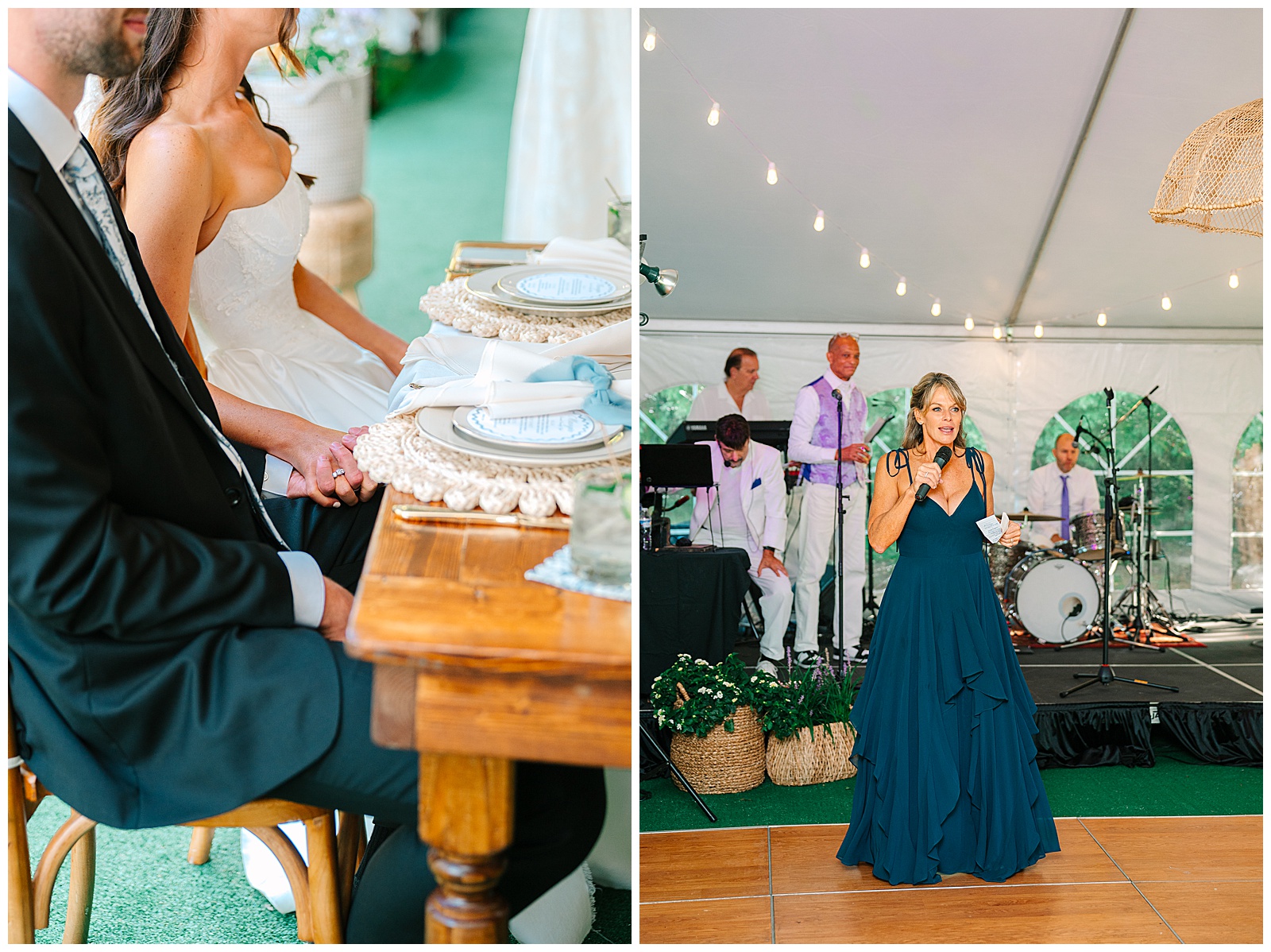 Blues and White Backyard Wedding in Clinton, Ohio | Heather J Photography | Ohio Wedding and Engagement Photographer