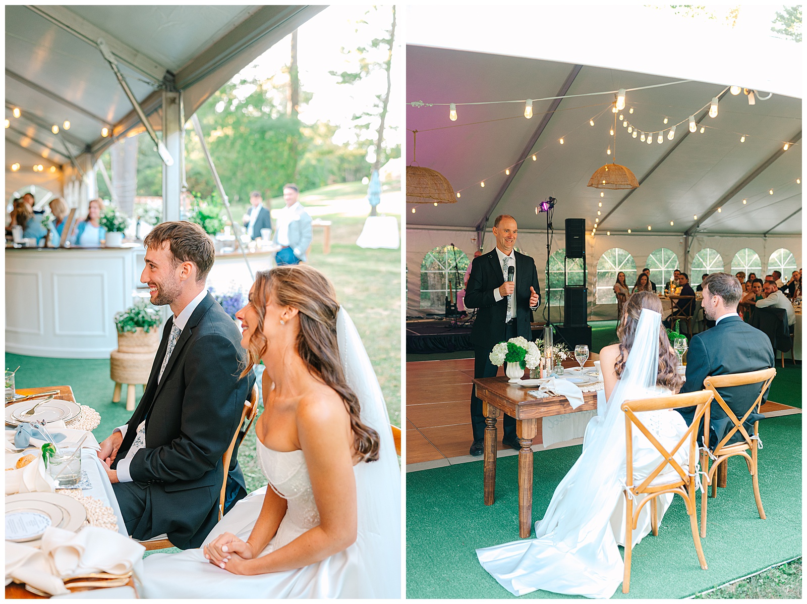 Blues and White Backyard Wedding in Clinton, Ohio | Heather J Photography | Ohio Wedding and Engagement Photographer
