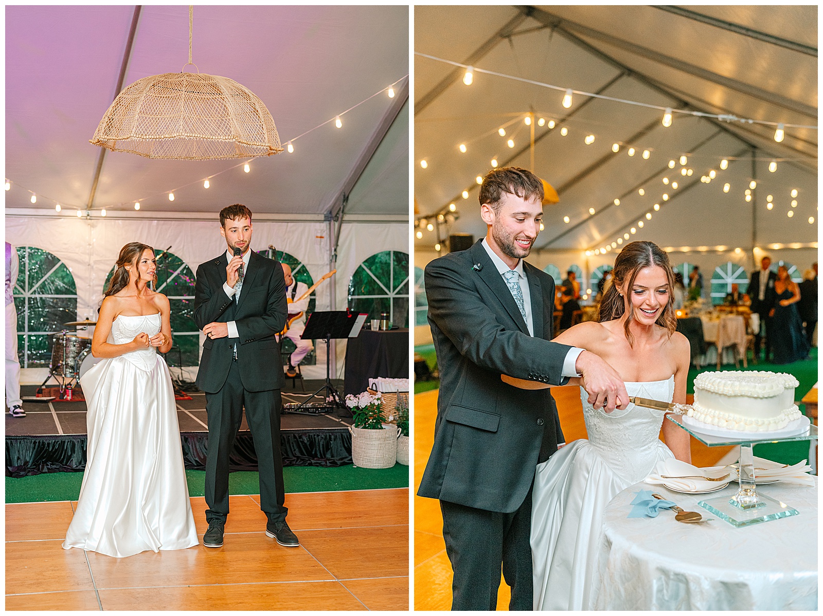 Blues and White Backyard Wedding in Clinton, Ohio | Heather J Photography | Ohio Wedding and Engagement Photographer