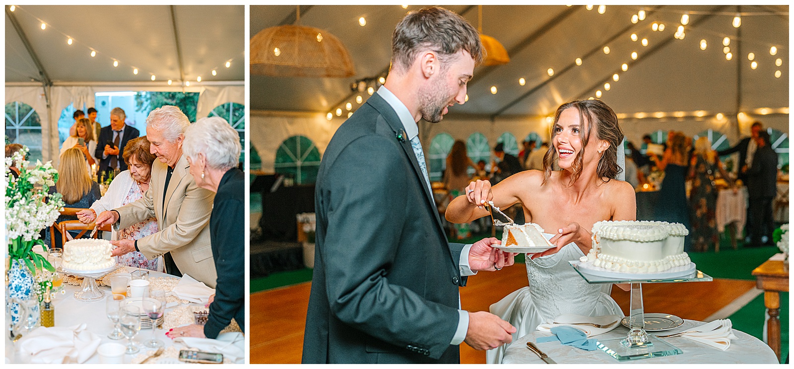 Blues and White Backyard Wedding in Clinton, Ohio | Heather J Photography | Ohio Wedding and Engagement Photographer