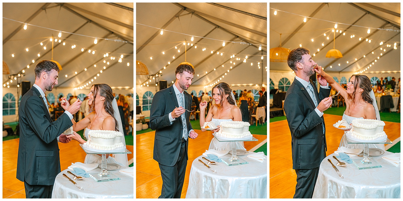 Blues and White Backyard Wedding in Clinton, Ohio | Heather J Photography | Ohio Wedding and Engagement Photographer