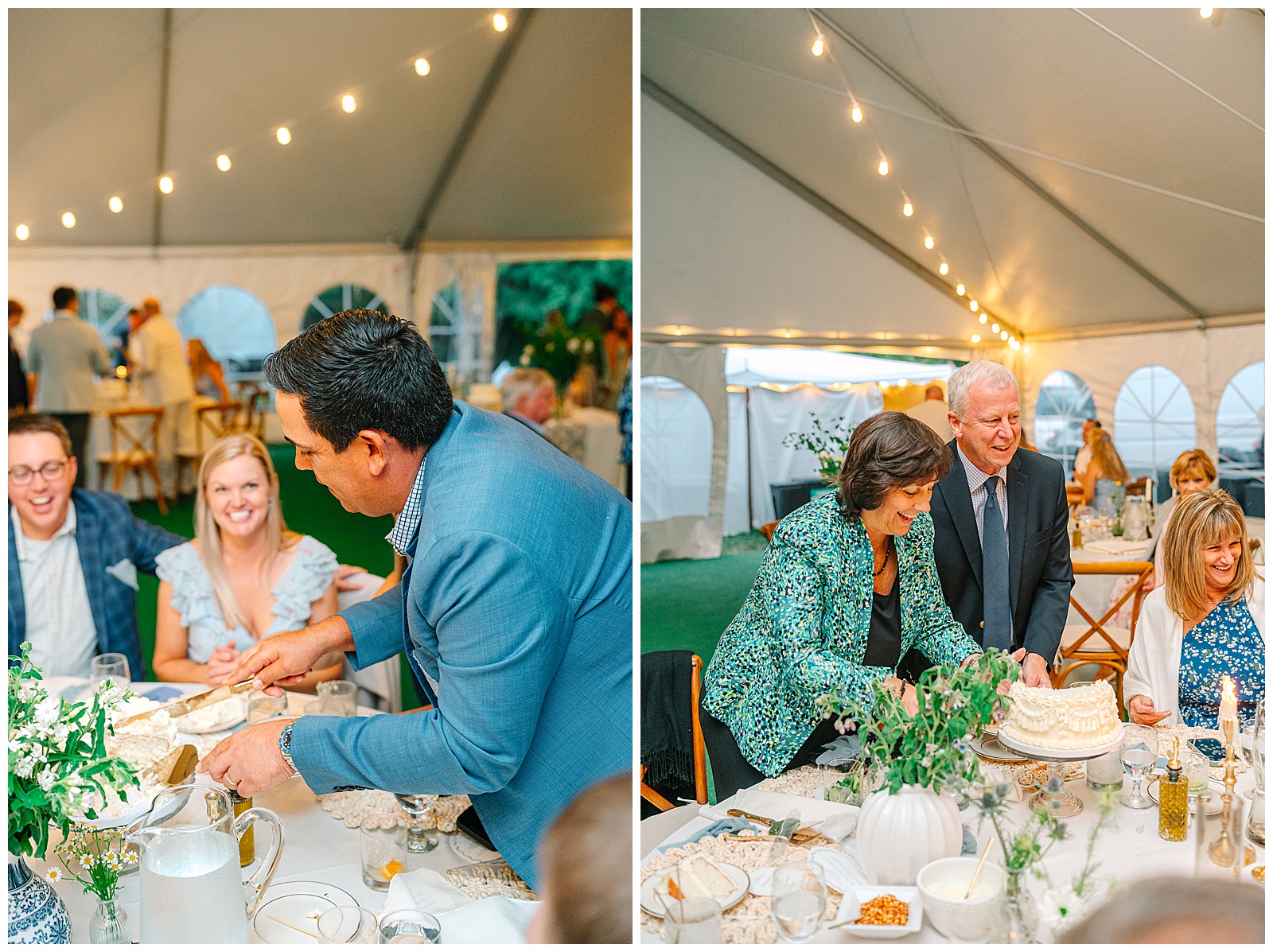 Blues and White Backyard Wedding in Clinton, Ohio | Heather J Photography | Ohio Wedding and Engagement Photographer