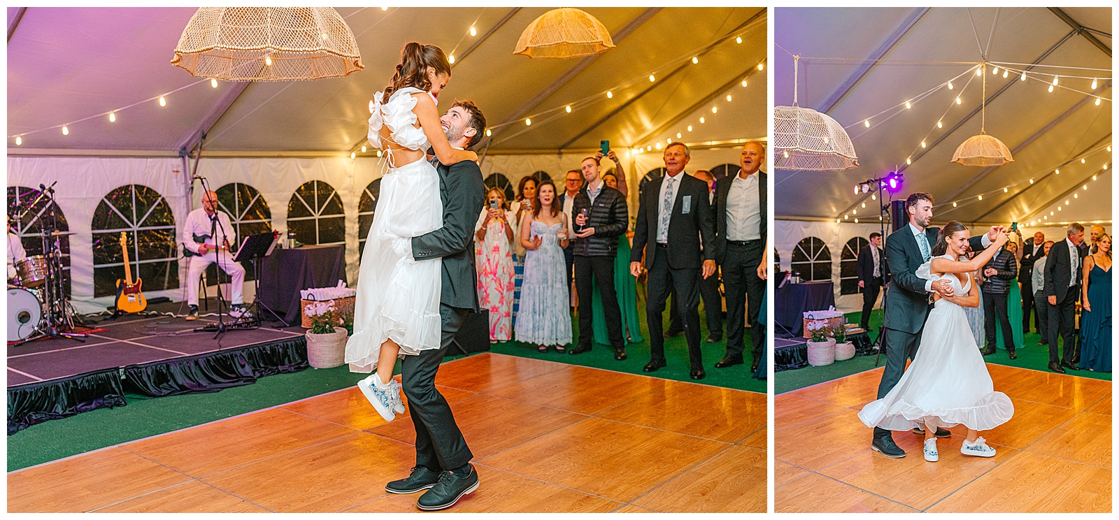 Blues and White Backyard Wedding in Clinton, Ohio | Heather J Photography | Ohio Wedding and Engagement Photographer
