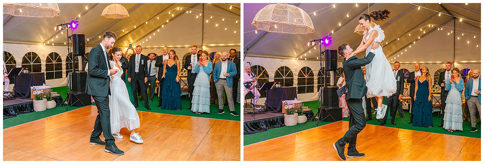 Blues and White Backyard Wedding in Clinton, Ohio | Heather J Photography | Ohio Wedding and Engagement Photographer