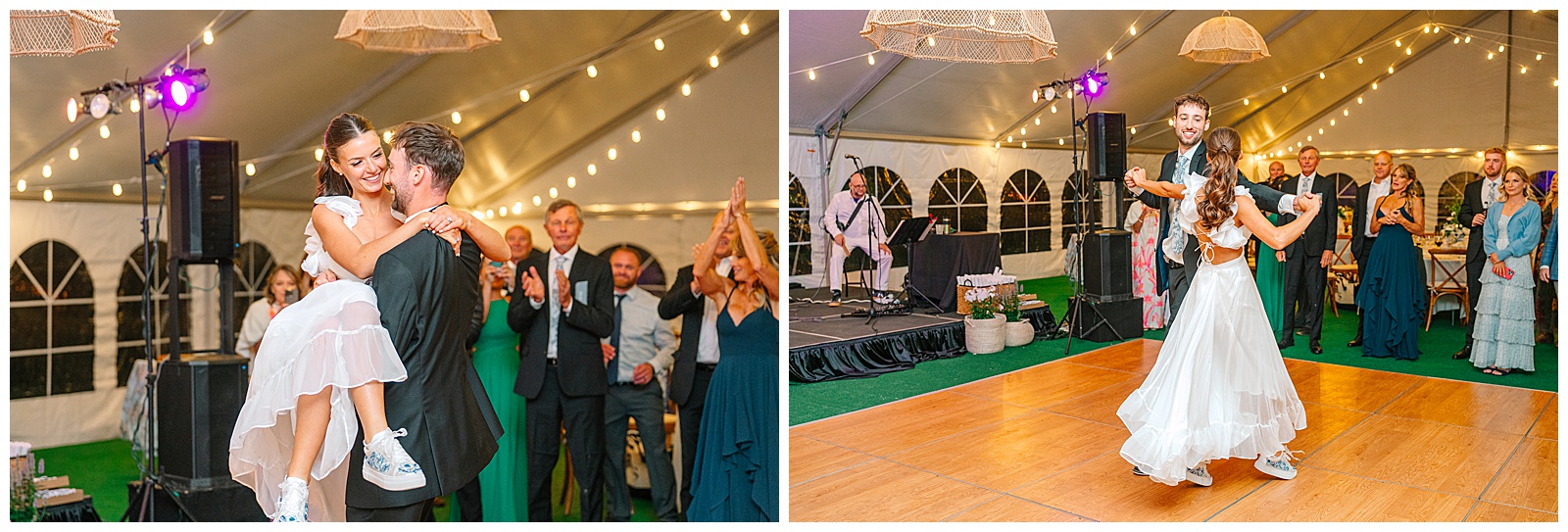 Blues and White Backyard Wedding in Clinton, Ohio | Heather J Photography | Ohio Wedding and Engagement Photographer