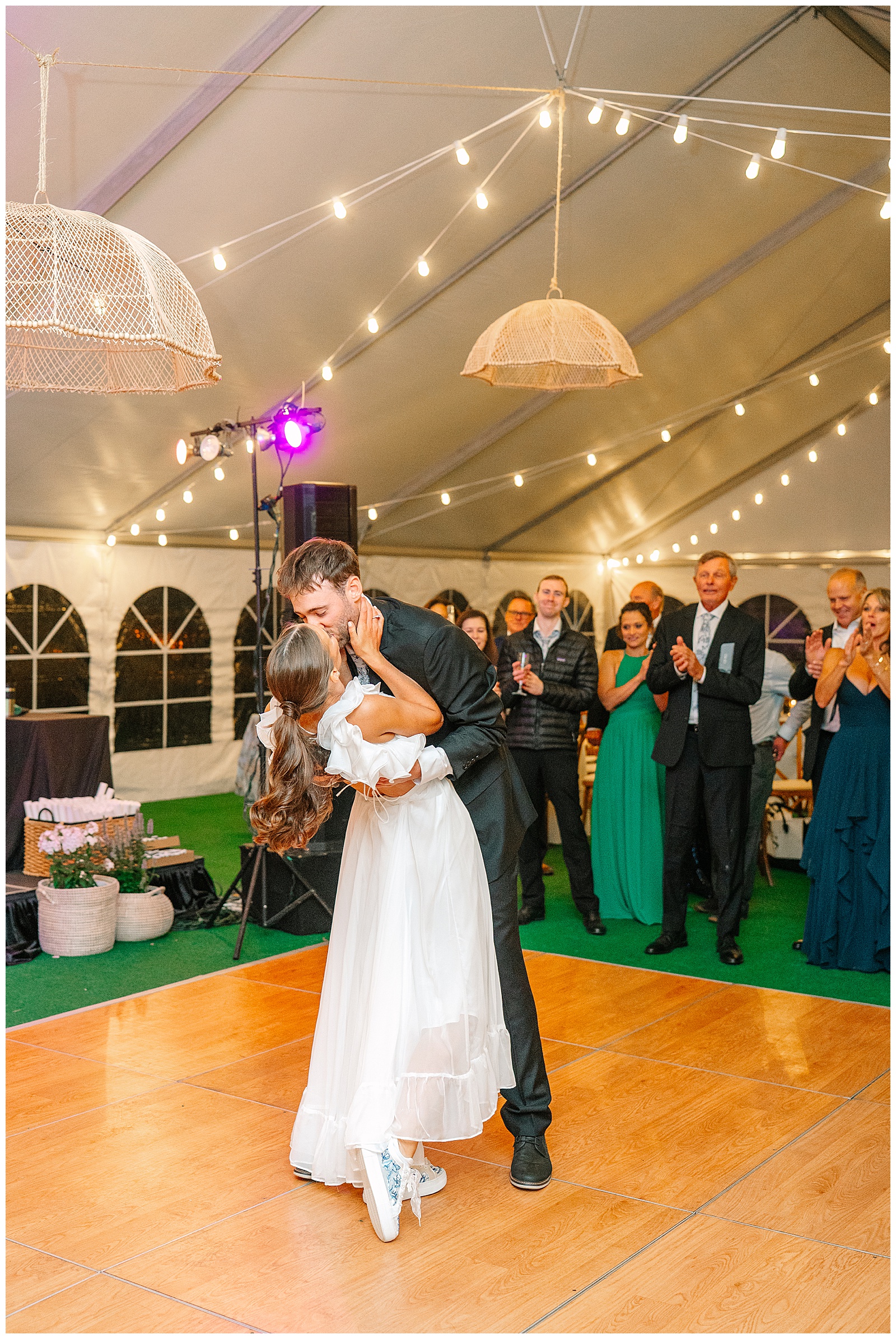 Blues and White Backyard Wedding in Clinton, Ohio | Heather J Photography | Ohio Wedding and Engagement Photographer