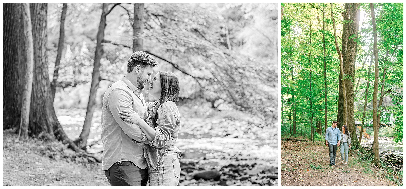 Cinderella Bridge and Lanterman's Mill Summer Engagement in Youngstown, OH | Heather J Photography | Ohio Engagement Photographer