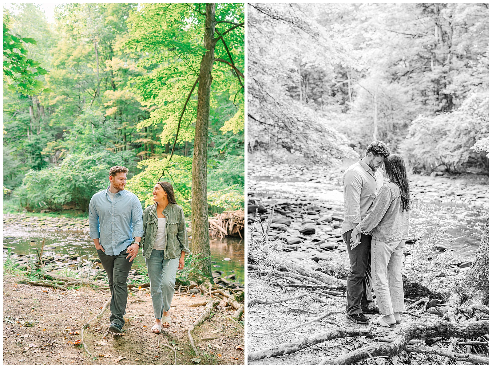 Cinderella Bridge and Lanterman's Mill Summer Engagement in Youngstown, OH | Heather J Photography | Ohio Engagement Photographer