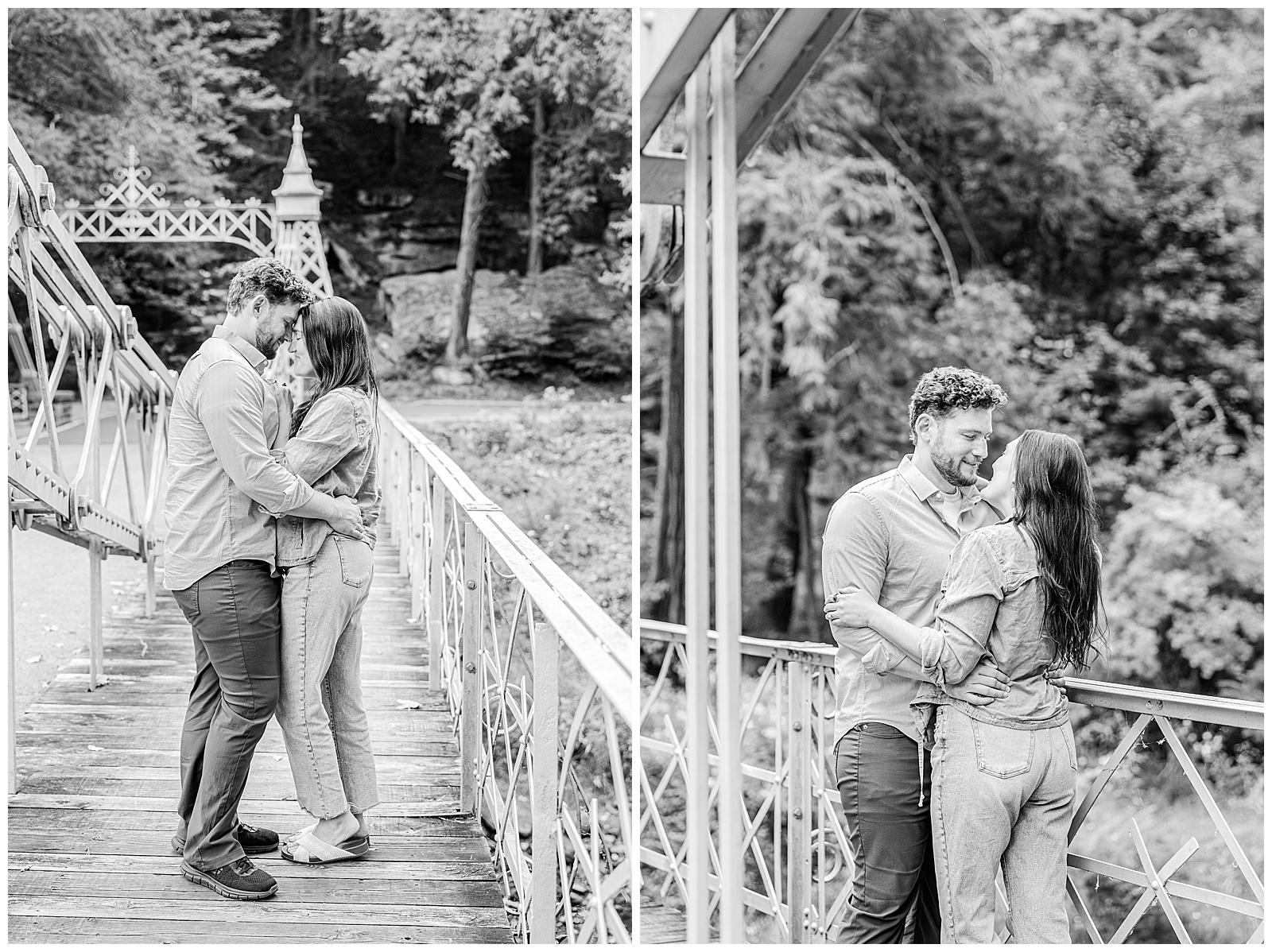 Cinderella Bridge and Lanterman's Mill Summer Engagement in Youngstown, OH | Heather J Photography | Ohio Engagement Photographer