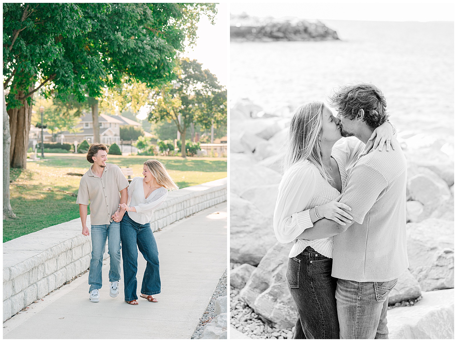 Early Fall Engagement Session at Lakeside and Marblehead Lighthouse | Heather J Photography | Ohio Engagement Photographer