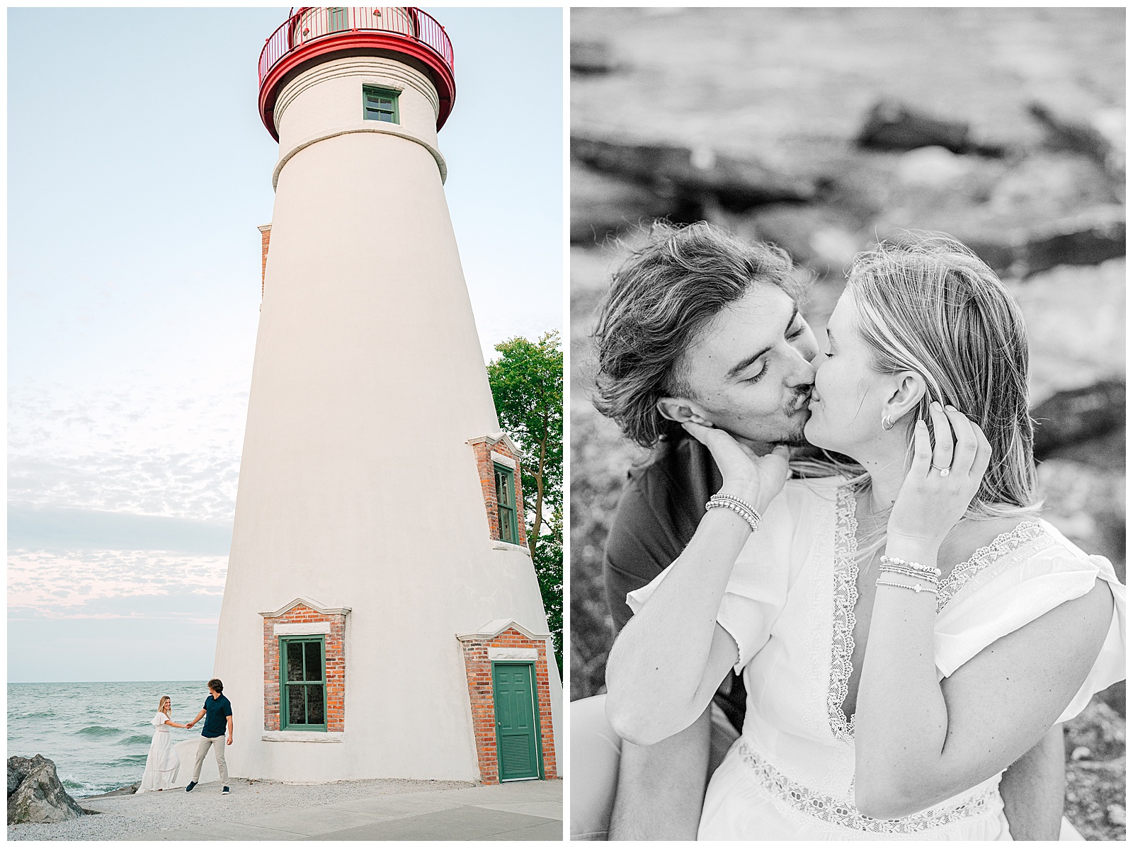 Early Fall Engagement Session at Lakeside and Marblehead Lighthouse | Heather J Photography | Ohio Engagement Photographer