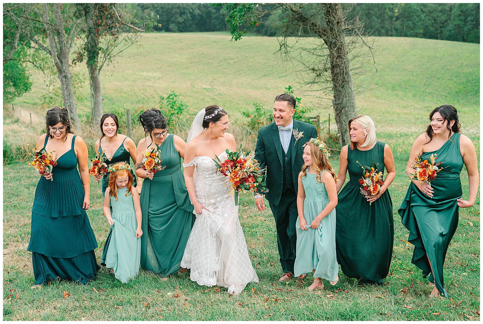 Early Fall Wedding at Diamond Lake Event Barn | Heather J Photography | Ohio Engagement Photographer