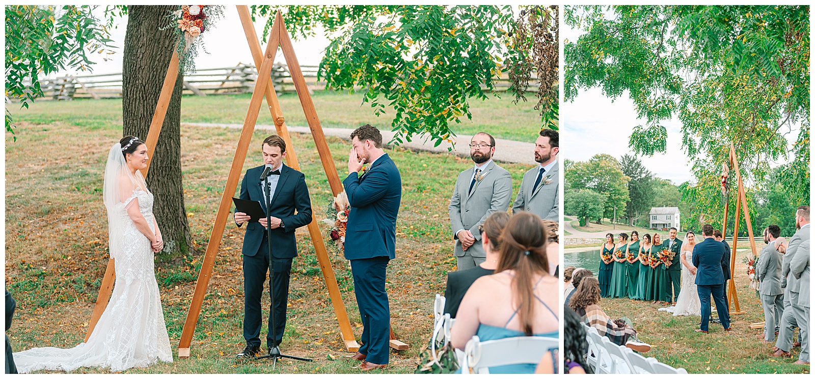 Early Fall Wedding at Diamond Lake Event Barn | Heather J Photography | Ohio Engagement Photographer