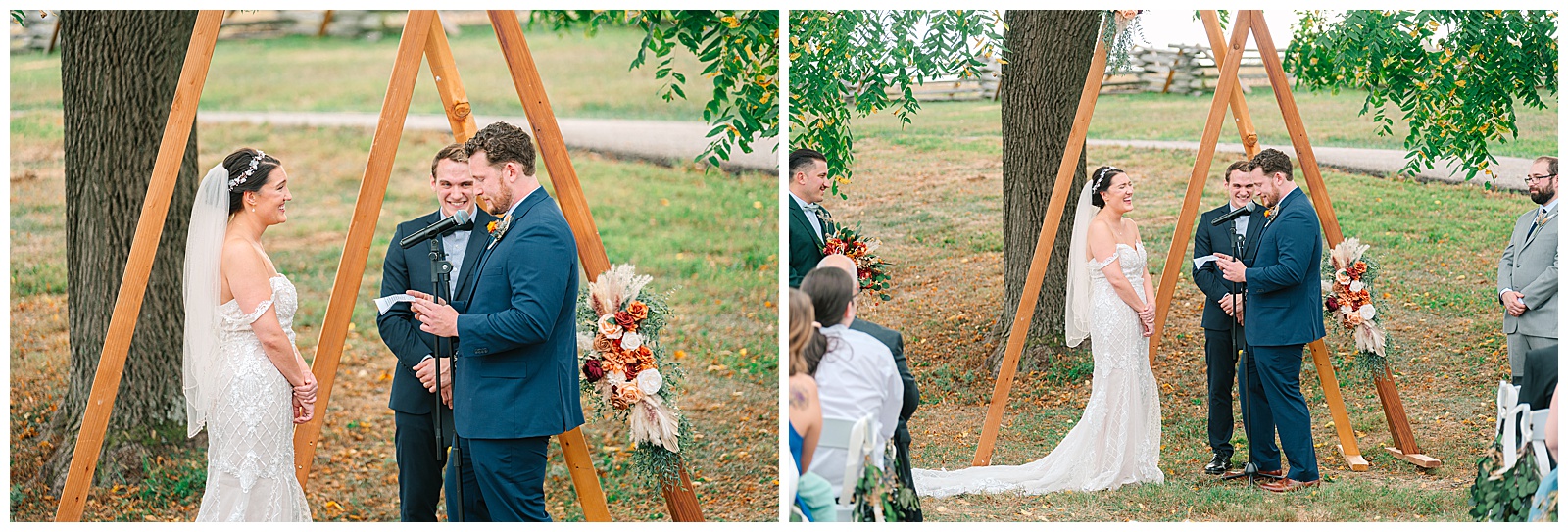 Early Fall Wedding at Diamond Lake Event Barn | Heather J Photography | Ohio Engagement Photographer