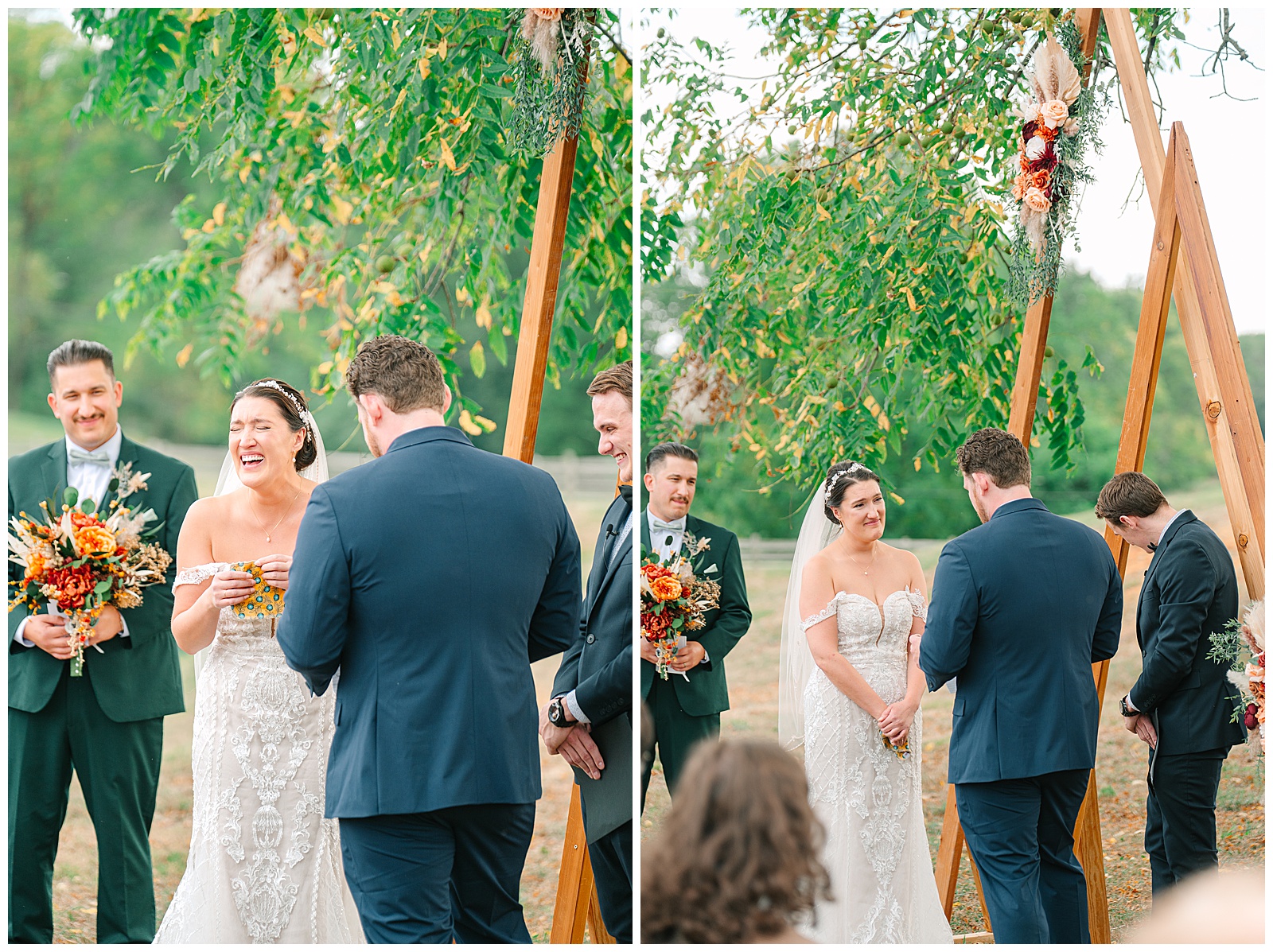 Early Fall Wedding at Diamond Lake Event Barn | Heather J Photography | Ohio Engagement Photographer
