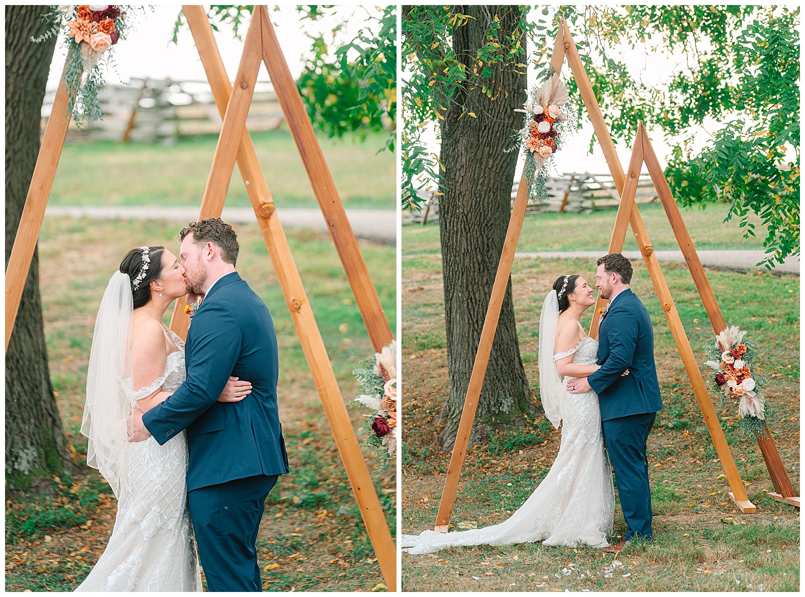 Early Fall Wedding at Diamond Lake Event Barn | Heather J Photography | Ohio Engagement Photographer